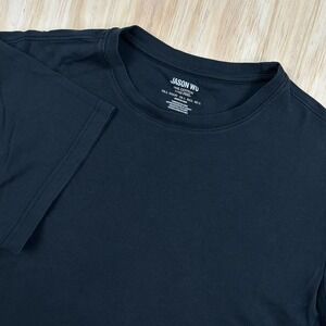 Jason Wu L Black Luxe Cotton Crewneck T-Shirt Men Solid Minimal Boxy